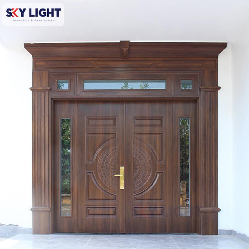 Cửa chống cháy 1 cánh bằng gỗ mang lại vẻ đẹp thẩm mỹ cho không gian nội thất