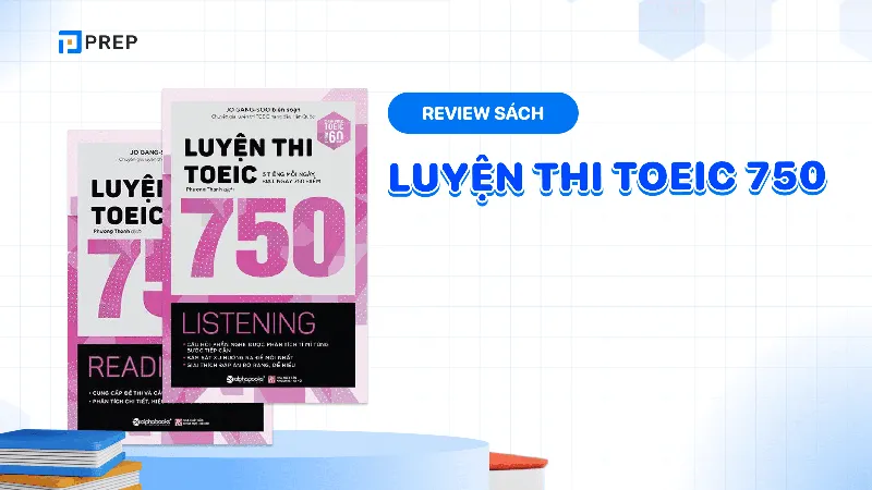 alt text: Bìa sách luyện thi TOEIC 750