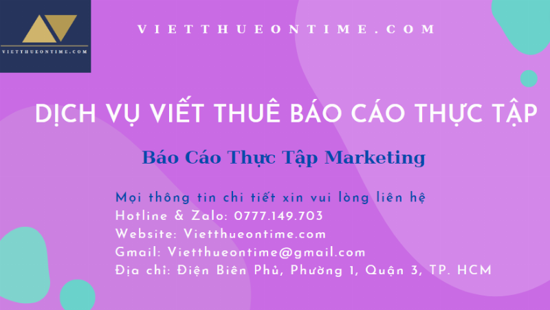 Mẫu báo cáo thực tập chiến dịch marketing online
