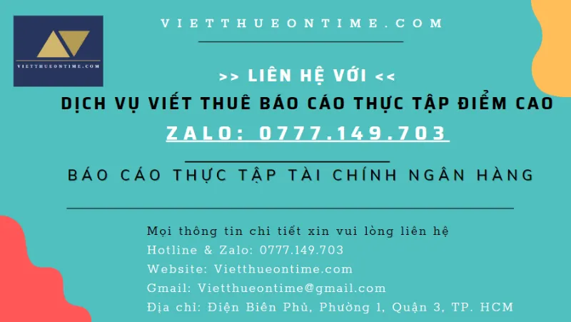 Báo cáo thực tập tài chính ngân hàng