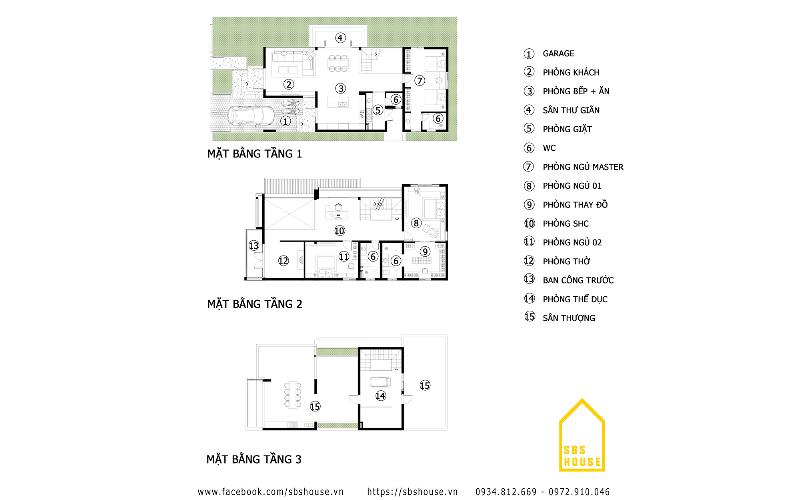 Bố trí mặt bằng công năng nhà