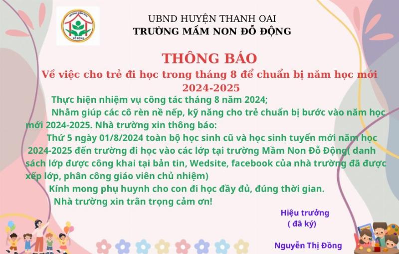 Chuẩn bị cho năm học mới tháng 8 2023