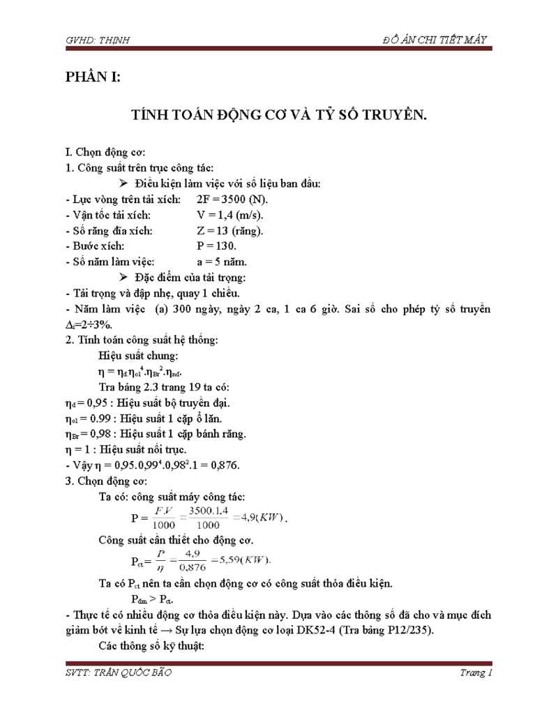 Khám Phá Đồ Án Chi Tiết Máy: Từ A đến Z