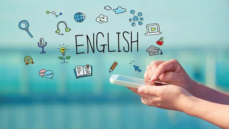 Hình ảnh minh họa một người đang học từ vựng và ngữ pháp tiếng Anh về chủ đề môi trường với sách vở và máy tính