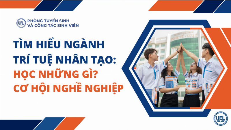 Một sinh viên đang suy nghĩ về các ý tưởng đề tài đồ án trí tuệ nhân tạo, xung quanh là các biểu tượng AI và kiến thức.