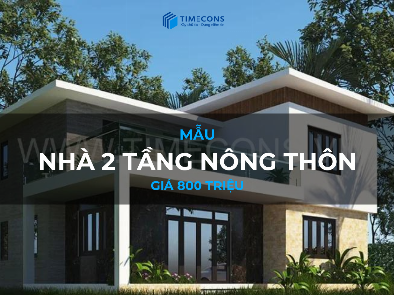 Mẫu nhà 2 tầng 80m2 nông thôn