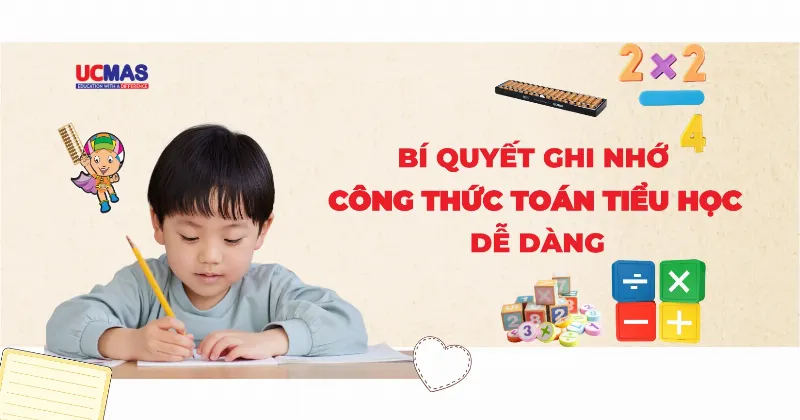 Phụ huynh hướng dẫn con học công thức toán tiểu học tại nhà