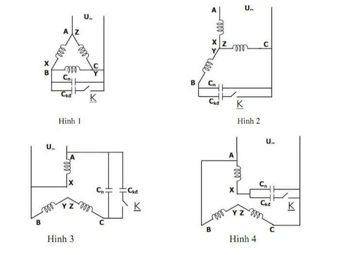 Sơ đồ nguồn điện 3 pha và 1 pha