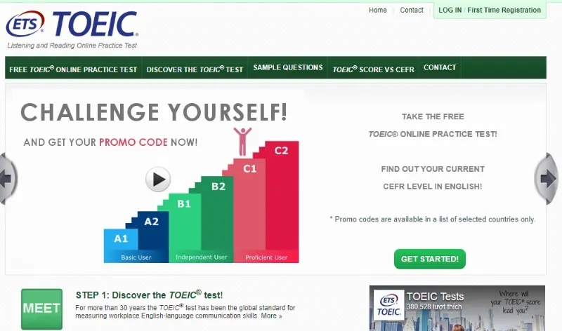 Thi thử TOEIC online theo cấp độ trên YourEnglishTest