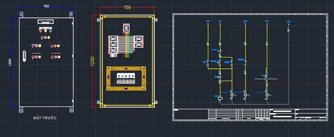 thiết kế tủ điện autocad