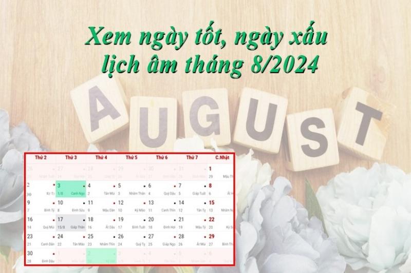 Tra Cứu Lịch Âm Tháng 8 Năm 2023 Online