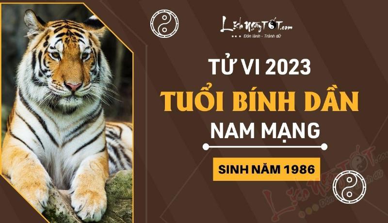 Tử vi nam mạng Bính Dần 1986 năm 2023